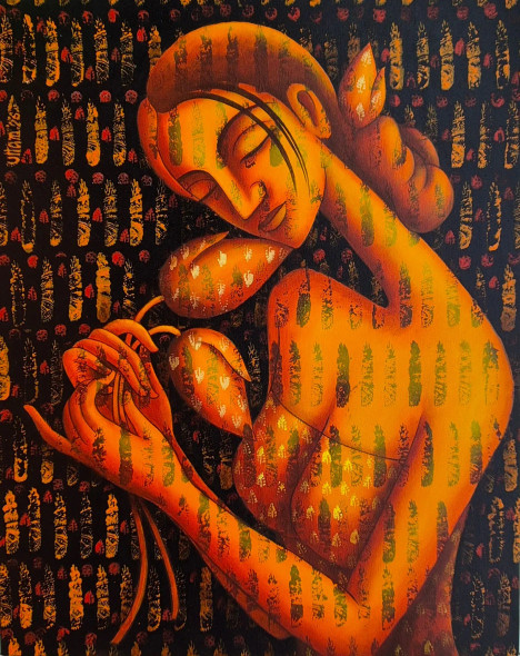 My Dreams (ART-8444-115227) - Handpainted Art Painting - 24in X 30in