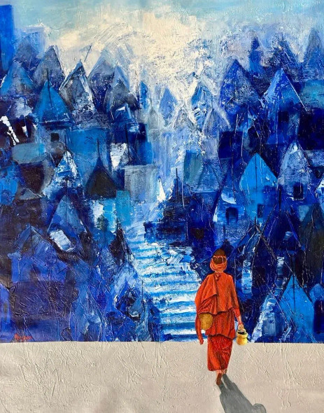 Journey (ART-5220-115238) - Handpainted Art Painting - 30in X 36in