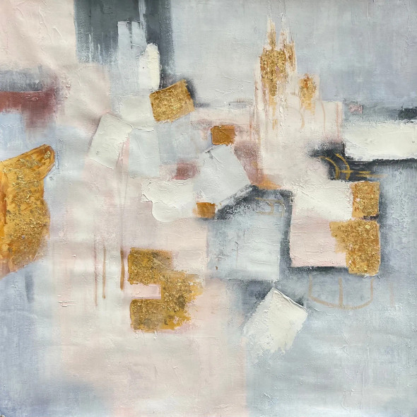 Abstract Painting (ART-6706-115516) - Handpainted Art Painting - 24in X 24in