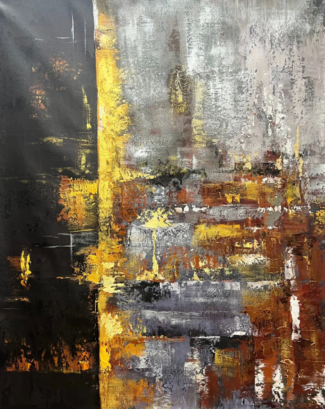 Abstract Painting (ART-6706-115519) - Handpainted Art Painting - 36in X 48in