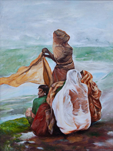 Gaon (ART-17588-115573) - Handpainted Art Painting - 41in X 53in