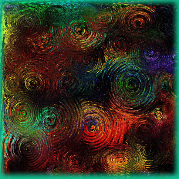 Chasing Around In Circles (PRT-1049-115591) - Canvas Art Print - 18in X 18in