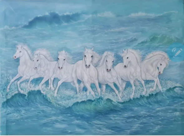 Waves Of Freedom (ART-2078-115715) - Handpainted Art Painting - 48in X 36in