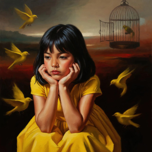 Freedom's Gentle Flight (PRT-15697-115685) - Canvas Art Print - 60in X 60in