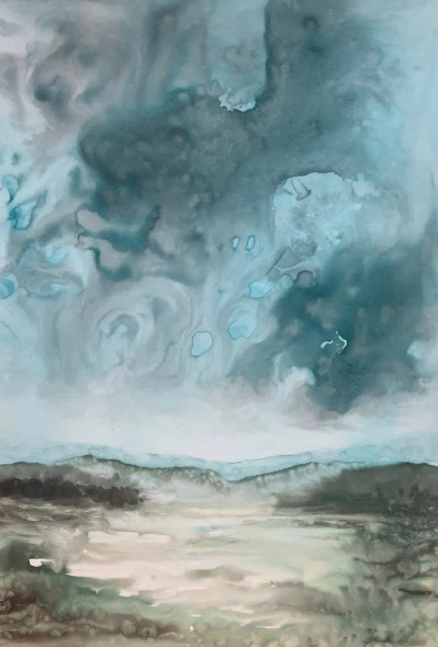 Swirling Clouds (PRT-8841-115527) - Canvas Art Print - 16in X 24in