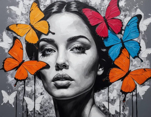 Exotic Figure Painting (ART-3319-115958) - Handpainted Art Painting - 40in X 30in