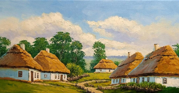 Village Series (PRT_15992) - Canvas Art Print - 44in X 23in