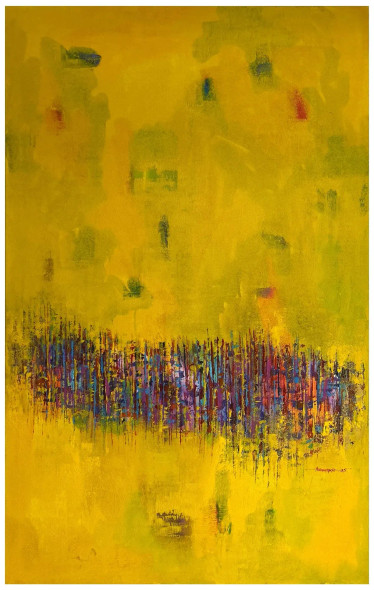 Behind The Scene (ART-8069-116103) - Handpainted Art Painting - 36in X 60in