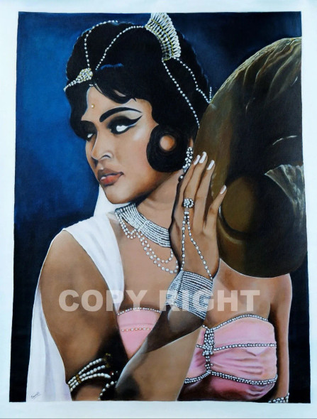Amrapali (ART-17731-116048) - Handpainted Art Painting - 30in X 40in