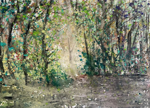 Dappled Light And Shadows (PRT-8841-116100) - Canvas Art Print - 24in X 17in
