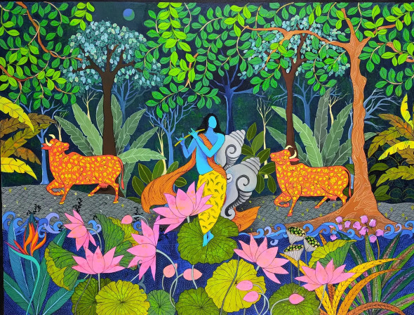 Harmony (ART-1968-116254) - Handpainted Art Painting - 48in X 36in
