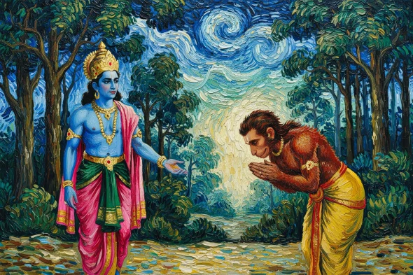 Golden Aura Of Lord Ram (PRT-15697-116260) - Canvas Art Print - 36in X 24in