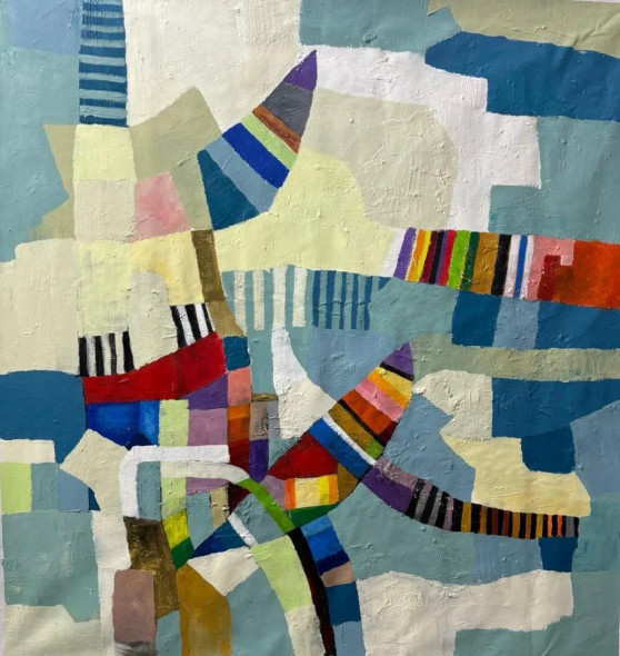 Rhythms In Color (ART-16885-116191) - Handpainted Art Painting - 30in X 30in