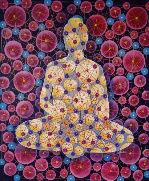 Introspection -1 (ART-17763-116330) - Handpainted Art Painting - 25in X 28in