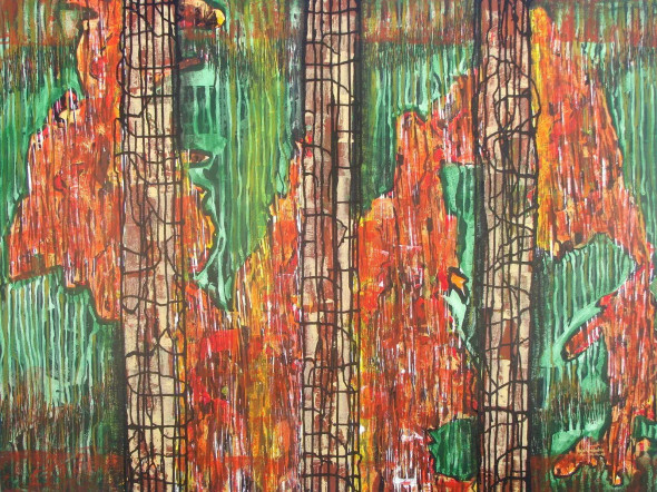 Concrete Jungle (ART-17763-116320) - Handpainted Art Painting - 48in X 36in