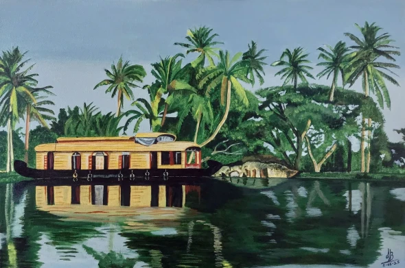 Kerala 06 (PRT-5839-116271) - Canvas Art Print - 24in X 16in