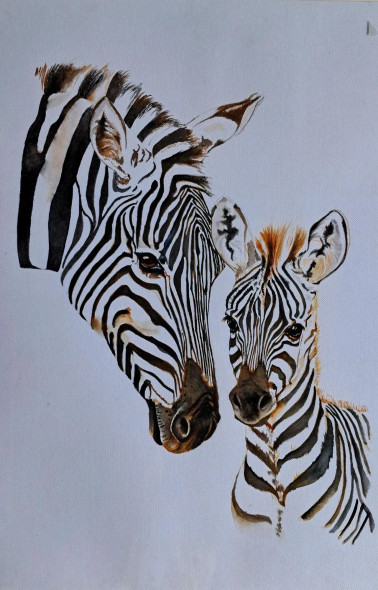 Perfect Duo (PRT-8803-116318) - Canvas Art Print - 12in X 18in