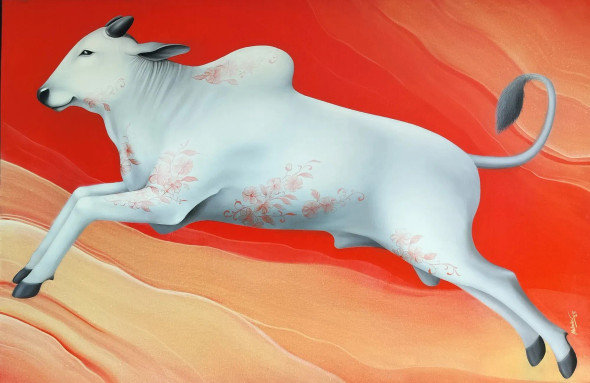 The Journey Of Power -2 (ART-15185-116494) - Handpainted Art Painting - 72in X 48in