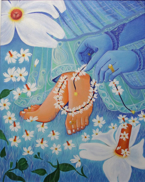 Sparsh (ART-17717-116574) - Handpainted Art Painting - 24in X 30in