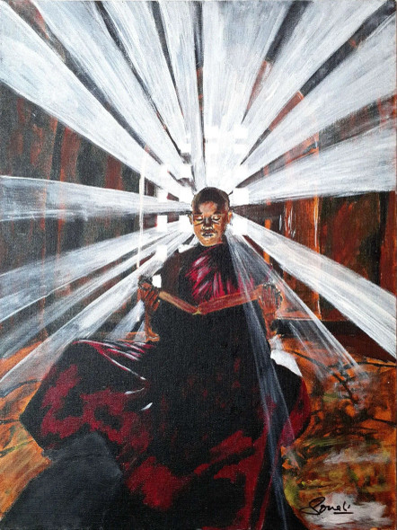 Peace (ART-17820-116692) - Handpainted Art Painting - 24in X 28in