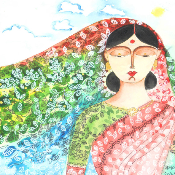 Banalata (PRT-16106-116800) - Canvas Art Print - 18in X 18in