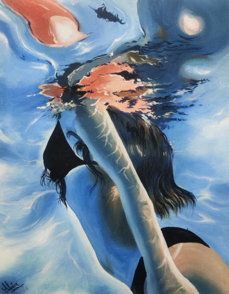Sports (ART-329-116833) - Handpainted Art Painting - 10in X 13in