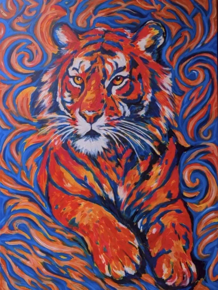 Law Of The Wild (ART-16516-116976) - Handpainted Art Painting - 36in X 48in