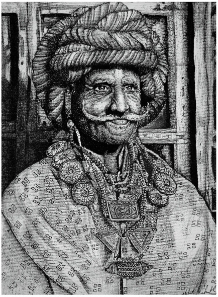 Legacy Of The Desert (Rajasthan, India) (ART-17843-116910) - Handpainted Art Painting - 12in X 16in