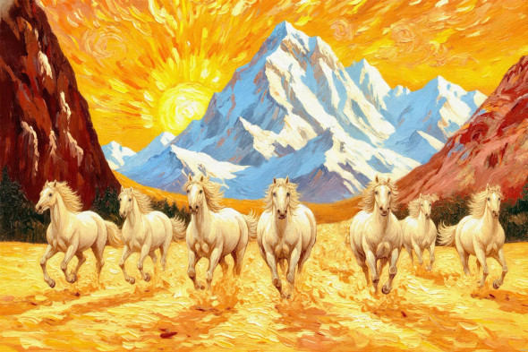 The Celestial Run (PRT-15697-117004) - Canvas Art Print - 60in X 40in