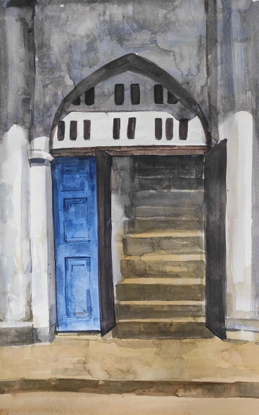 Siri (ART-7901-117022) - Handpainted Art Painting - 14in X 22in
