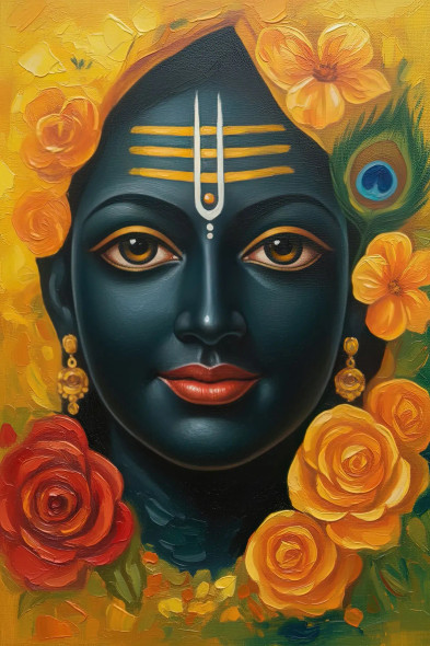 The God Of Joy In Colors Of Eternity (PRT-15697-117062) - Canvas Art Print - 40in X 60in