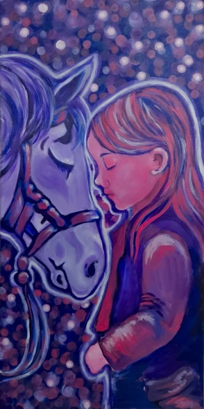Where Trust Begins (ART-16516-116978) - Handpainted Art Painting - 18in X 36in