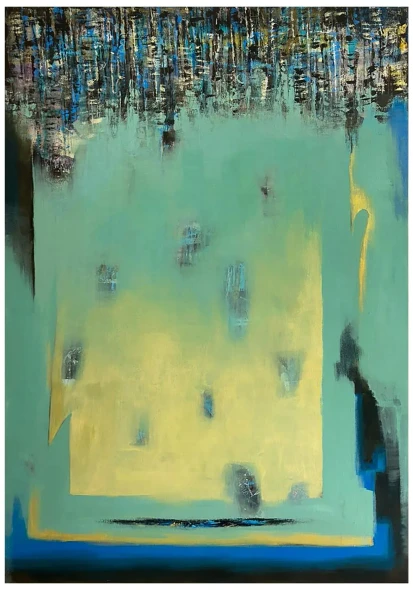 Beyond The Edge (ART-8069-117154) - Handpainted Art Painting - 48in X 72in