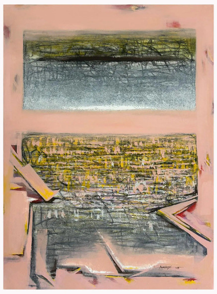 Between Two Realities (ART-8069-117157) - Handpainted Art Painting - 36in X 48in
