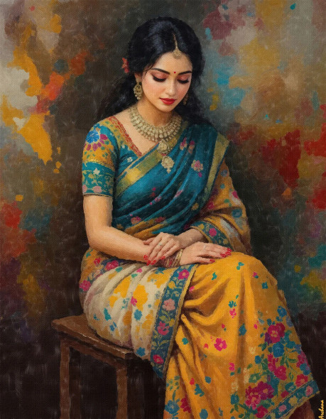 Serenity In Silk And Light (PRT-15697-117066) - Canvas Art Print - 47in X 60in