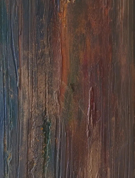 The Bark Of A Tree (ART-17830-117083) - Handpainted Art Painting - 9in X 18in