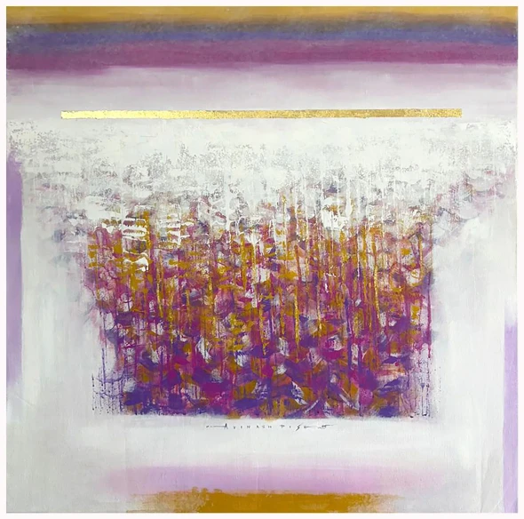 Golden Rhythm (ART-8069-117155) - Handpainted Art Painting - 36in X 36in