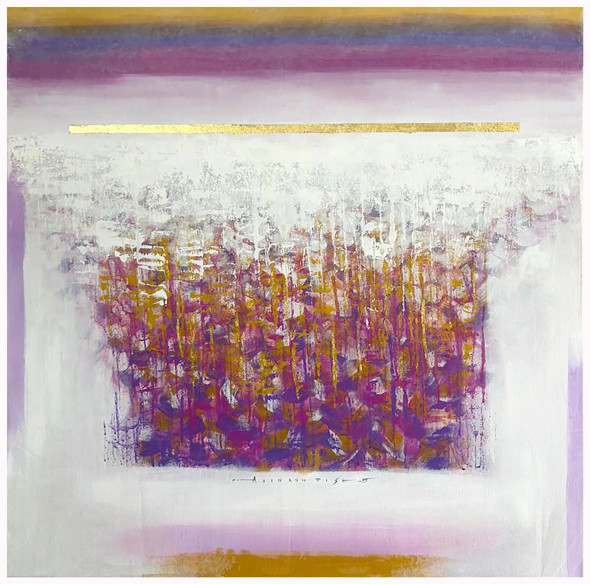 Golden Rhythm (ART-8069-117155) - Handpainted Art Painting - 36in X 36in