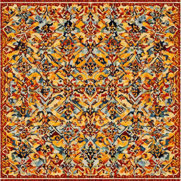 Textile Patterns (PRT-16612-117188) - Canvas Art Print - 24in X 24in
