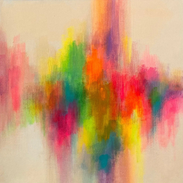 Abstract (ART-3512-117272) - Handpainted Art Painting - 15in X 15in
