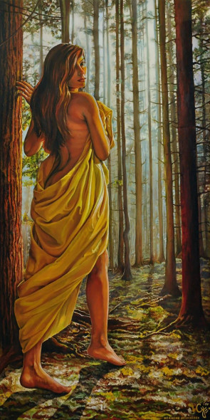 Heroine Dismissed (ART-17917-117354) - Handpainted Art Painting - 36in X 72in