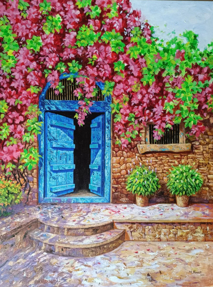 Doorway Of Dreams (ART-1192-117281) - Handpainted Art Painting - 36in X 48in