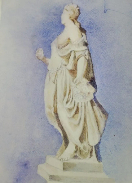 Sculpture (ART-15604-117297) - Handpainted Art Painting - 11in X 15in