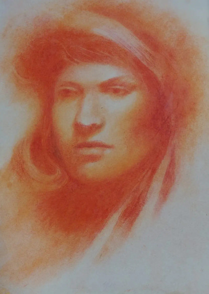 Roman. Beauty (ART-15604-117358) - Handpainted Art Painting - 9in X 12in