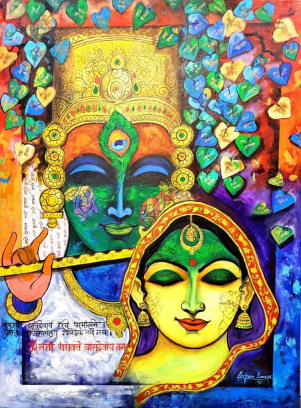 ETERNAL LOVE (ART-82-117412) - Handpainted Art Painting - 36in X 48in