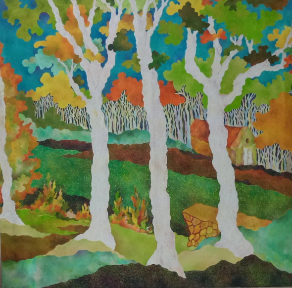 Solitude (ART-6678-117273) - Handpainted Art Painting - 36in X 34in