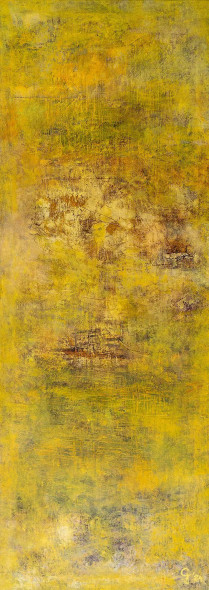 Untitled (ART-1286-117518) - Handpainted Art Painting - 12in X 34in