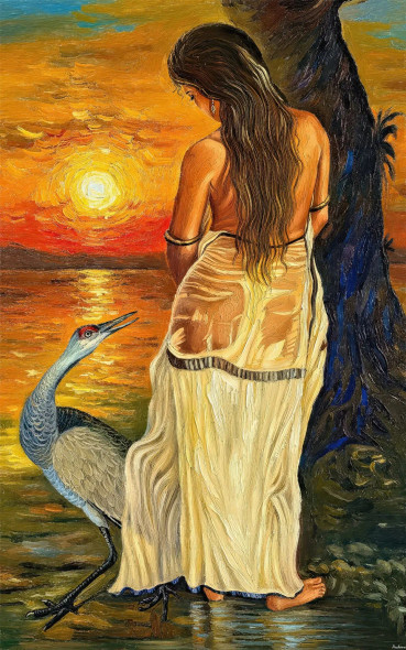 Molten Horizon (PRT-15697-117627) - Canvas Art Print - 26in X 42in