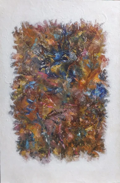 Colours Of Life - 'Red|orange|yellow|green|blue Red|orange|yellow|green|blue''abstract''painting' (ART-1626-117448) - Handpainted Art Painting - 20in X 30in