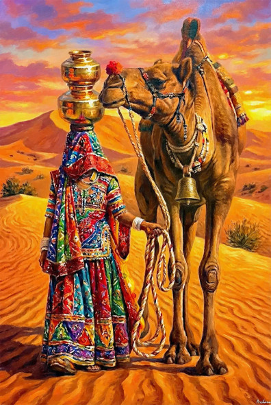 Sunset Journey (PRT-15697-117689) - Canvas Art Print - 40in X 60in